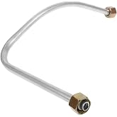 JECOMPRIS Air Compressor Hose Exhaust Tube, 16mm Aluminum Pipe | Rigid Aluminum Replacement Tube with 16mm Internal Thread for Compatible Air Compressor Pump Head to Tank Check Valve Setups