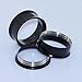 Longbeauty Pair Black Stainless Steel Screw Ear Flesh Tunnels Plugs Stretchers Expander Body Piercing 6MM