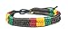Exoticdream Friendship Black Rasta Cord Bracelet Plaided Hippie Cotton Braided Bob Marley Wristband