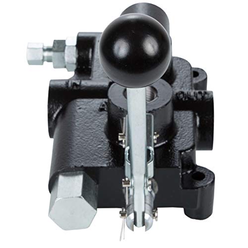 RuggedMade 25 GPM Hydraulic Log Splitter Directional Control Valve, Auto Return Detent Lever Handle, 2750 PSI (1/2" Work Ports)