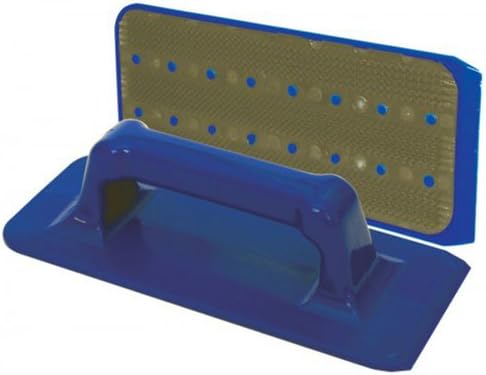 CPI Trowel Blue Hand Trowel with Handle, Hook & Loop Backing, 9-Inch x 4-Inch