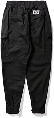 Emastor Men's Fashion Camo Workout Pants Casual Camouflage Baggy Pants Cargo Black M
