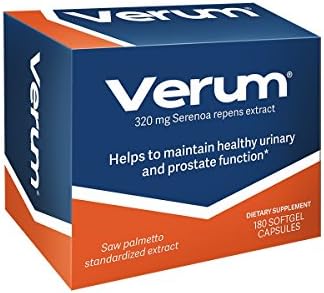 Verum Saw Palmetto Supplement for Prostate Health - Reduce Frequent Urination - 90-Day Supply, 180 Capsules