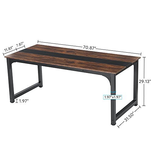 Tribesigns Modern Computer Desk, 70.8 X 31.5 Inch Large Office Desk