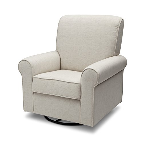 Delta Children Avery Upholstered Glider Swivel Rocker Chair, Sand (Best Chairs Sutton Upholstered Swivel Glider Linen)