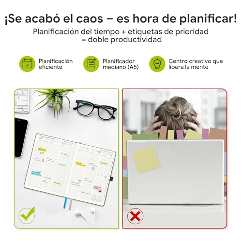 IN-LUXPRO 2026 2027 Diary Week View 21.8 x 16.2 cm, 18 Months Academic (Jul.2026-Dec.2027), Weekly Planner with Monthly Index, PU Leather Softcover, Vertical, Olive Green