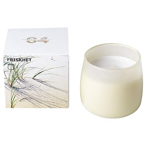 IKEA 803.439.71 Friskhet Scented Candle in Glass, Beige Golden Sand, Beige