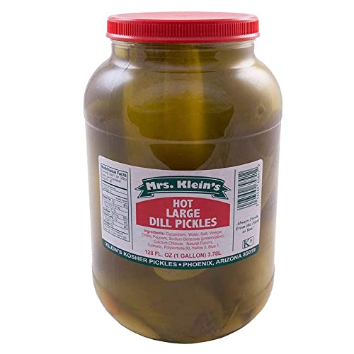 Mrs. Klein's Large Hot Dill Pickles — Spicy Giant Dill Pickles Made with Natural Ingredients