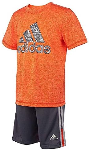 orange adidas short set