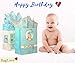 BagLove Gift Bag Set with Tissue Paper Included, Baby Boy, Large, 2 Pack, Blue