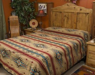 Mission Del Rey's Western Bedding Collection - Isleta Tan Queen 88"x96"