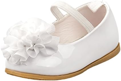 Baby Girl's Patent Dressy Shoe with Chiffon Flower (Infant, Toddler)