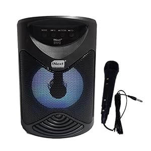 Eccellente Bluetooth Mini Tower Party Wireless Speaker,Portable,Karoke MIC,Black