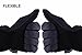 OZERO Deerskin Suede Leather Palm and Polar Fleece Back with Heatlok Insulated Cotton Layer Thermal Gloves, Large - Grey-Black