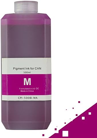 1 Large Bottle (500ml) Refill Ink - ALLINKTONER Canon Compatible Magenta Pigment for Canon Printers