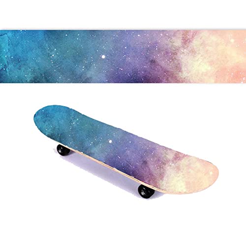 Suprcrne Skateboard Grip Tape Scooter Sticker Sandpaper Sheet for Skateboard Decks Longboard Outdoor Sports Accessories (Starry Sky)