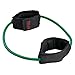 SPRI Xercuff Leg Resistance Band Exercise Cord with Non-Slip Padded Ankle Cuffs, Green, Light