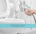 Jerrybox Handheld Bidet Sprayer Hygienic Anti-corrosion Bidet Shattaf Sprayer, Complete Sprayer Kit for Toilet with Adjustable Pressure Shut-Off Valve (ABS Engineering Plastics)