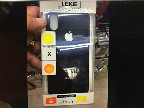 (Black) World’s First 3D Designer Illuminating Luminous LED Backlit Apple Logo Case for iPhone X 10 + Free White LED Spinner!