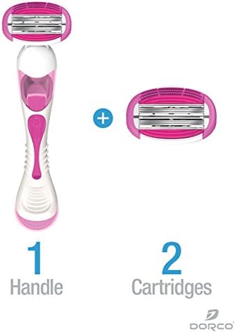 Dorco Shai SoftTouch 6-six Blade Razor Shaving for Women. (Pink)