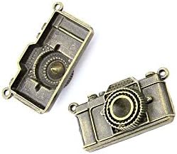 40 PCS Ancient Antique Bronze Fashion Jewelry Making Crafting Charms Findings Bulk for Bracelet Necklace Pendant Retro Accessoires Lots Vintage GJM04 Camera