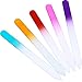 NYKKOLA Set of 5 Crystal Glass Nail Files Manicure -Rainbow