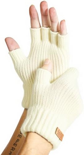 Gravity Threads Fingerless Knit Gloves 4 pieces, Black at Amazon