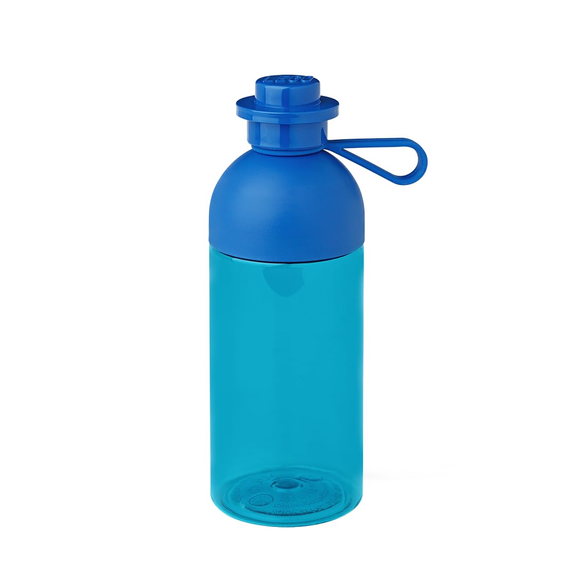 LEGO Hydration Bottle, Kids Drinks Bottle, 500ml Transparent Blue, Water Bottle, Drinking Bottle for Toddlers, Dishwasher Safe, Reusable Sports Bottle — image 1