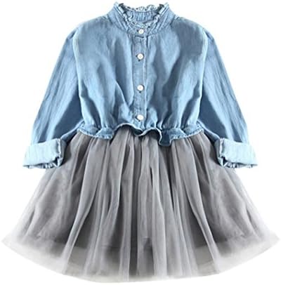 Chirldren Girls Denim Dress, TRENDINAO Toddler Girls Princess Tutu Cowboy Dress Clothes