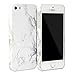 Rinbers White Marble Design Snap On Protective Hard Shell Back Rear Case for iPhone 5 5S SE