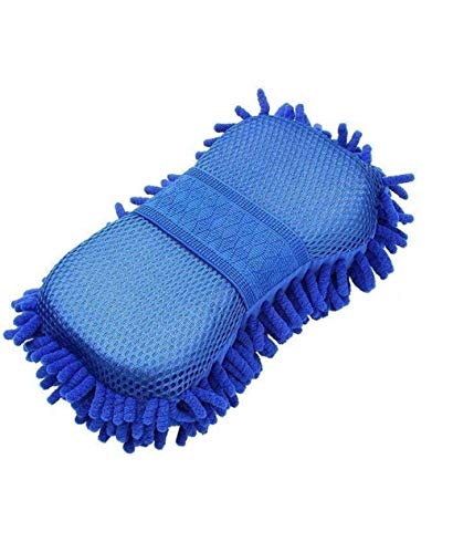 Vatical Creation Microfiber Cleaning Chenille Sponge Washer Towel Duster Hand Gloves for Car Bike (1 Piece, Multicolour)