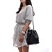 Bucket Bag,YOUNA Genuine Leather Retro Drawstring Bucket Tote Bag For Women With Shoulder Strap Black