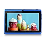 Dual Core, 7 inch Android Tablet PC, Yuntab Q88, Google Android 4.4 OS, Allwinner A23 CPU, Dual Cameras, 5 Point Capacitive Touch Screen, 512MB+4GB Storage - Blue