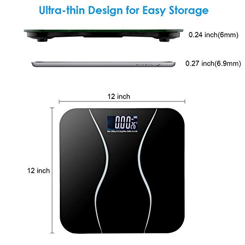image for dalilylime Bathroom Scale, Wireless Body Scales,Highly Accurate Digita