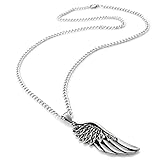 Jstyle Stainless Steel Wing Necklace Pendant Necklace for Men 24 Inch