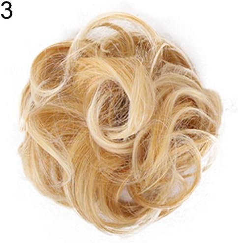 Fashion Women Hair Bun Extensions Hair Scrunchies Donut Hair Extensions Synthetic Wavy Updo Scrunchy Hairpieces Messy Hair Bun Chignons Black Brown Blonde for Hair Decoratio -Assorted Colors 3#