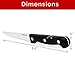 Iron Chef Steak Knives Set 6 Piece Serrated Steak Knife Set 8.5 Inch Full Tang Knife Stainless Steel Blade (6 Pack)