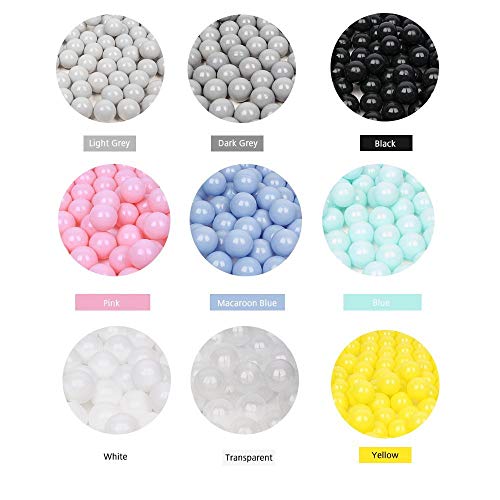 Wonder Space Soft Pit Balls, Chemical-Free Crush Proof Plastic Ocean Ball, BPA Free with No Smell, Safe for Toddler Ball Pit/ Kiddie Pool/ Indoor Baby Playpen, Pack of 100 (Light Grey, 2.75IN) - Thumbnail 4