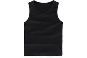 RUKOSU Toddler Baby Boy's Sleeveless Tank Tops Kids Girls Summer Basic Cami Shirts Cotton Athletic Undershirts T-Shirts Vest
