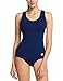 BALEAF Women's One Piece Bathing Suit Conservative Athletic Racerback One Piece Training Swimsuit Swimwear Navy 40 X-Large