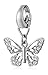 Fossil Nature Glitz Stainless Steel Butterfly Charm