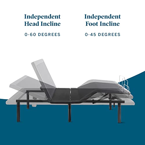 Lucid L600 Adjustable Bed Base Frame With Massage Features, Bluetooth