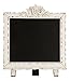 Rustic White Wood Framed - Free Standing Chalkboard (H:9.25 in. x W:12 in.) - Blackboard Sign - Wedding Chalk Board (Distressed White)