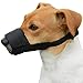 CollarDirect 2-PCs Set Dog Muzzles - Adjustable Soft Breathable Nylon Dog Mouth Guard Cover for Small, Medium and Large Dogs, Anti Chewing, Barking & Biting - Black & Red (2 Black, S)