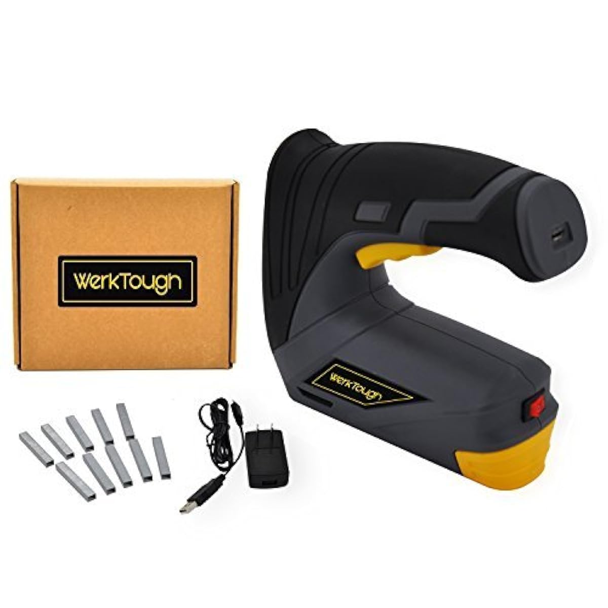 Werktough CSG01 Cordless Staple Gun DIY Electric Stapler with Carrying Box Recha eBay