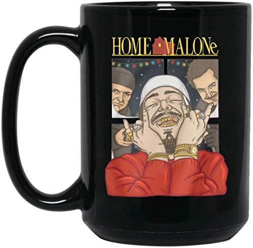 BEST POST MALONE HOME MALONE CHRISTMAS 15 oz. Black Mug