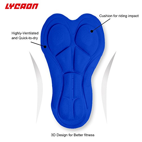 LYCAON Bike Bicycle Cycling Shorts (3D Antibacterial Gel-Pad, 7 Sizes), MTB BMX Shorts for Road Mountain Bikes Bicycle Ridding Men Women Kids Teens (Large, Red-Evolution) - Thumbnail 4
