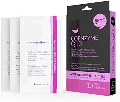 MAX2 Coenzyme Q10 Under Eye Pads Patches Qty: 100 Pairs Designed for Eyelash Extension