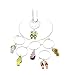 Hope Collection Flip Flop Wine Glass Charms [Island Style/Party Decoration],Silver,One Size