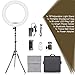 18 Inches Adjustable 2700-5500K Color Temperature Ring Light, SAMTIAN Dimmable SMD LED Ring Light Photography Video Lighting Kit with 78 Inches Light Stand, Phone Holder for YouTube, Portrait, Vlog